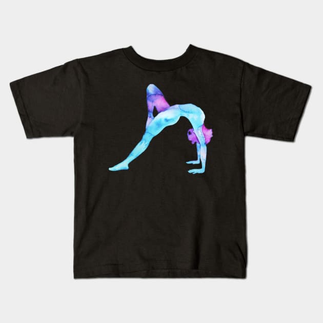 Yoga wheel Kids T-Shirt by LaBellaCiambella